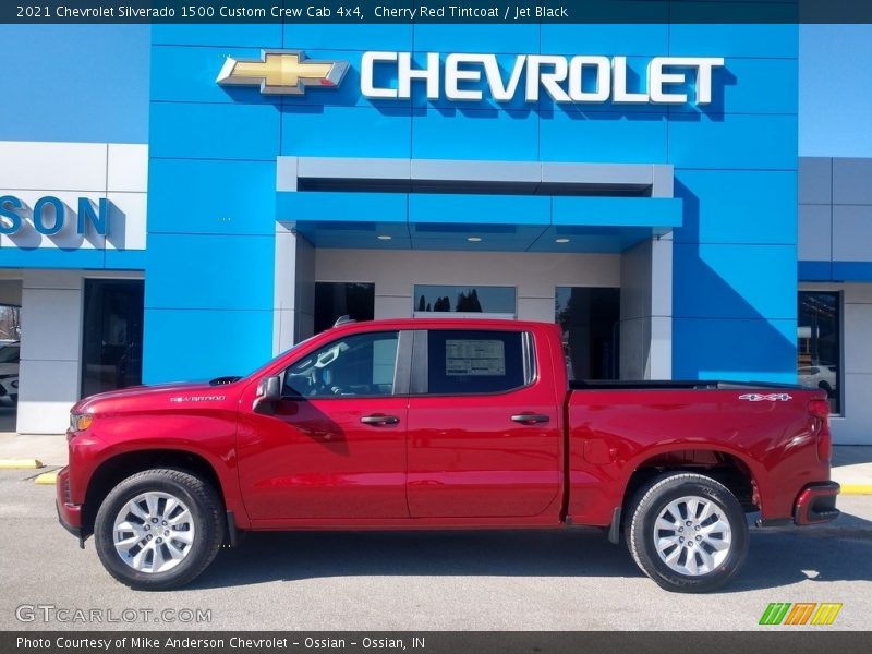 Cherry Red Tintcoat / Jet Black 2021 Chevrolet Silverado 1500 Custom Crew Cab 4x4