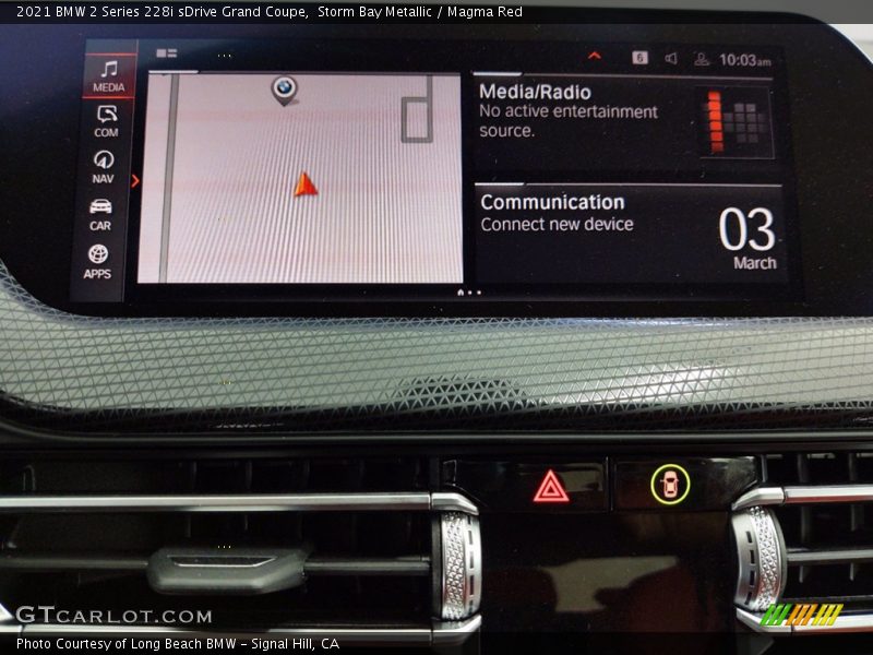 Storm Bay Metallic / Magma Red 2021 BMW 2 Series 228i sDrive Grand Coupe