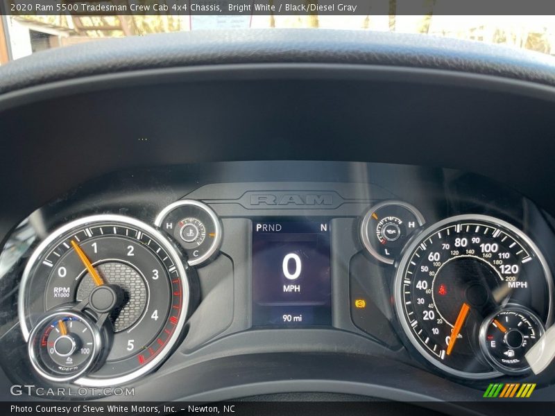 Bright White / Black/Diesel Gray 2020 Ram 5500 Tradesman Crew Cab 4x4 Chassis