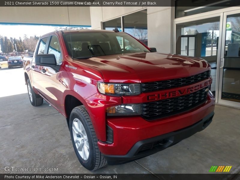 Cherry Red Tintcoat / Jet Black 2021 Chevrolet Silverado 1500 Custom Crew Cab 4x4