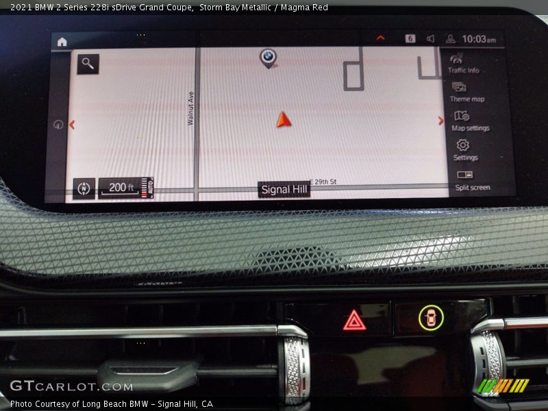 Storm Bay Metallic / Magma Red 2021 BMW 2 Series 228i sDrive Grand Coupe