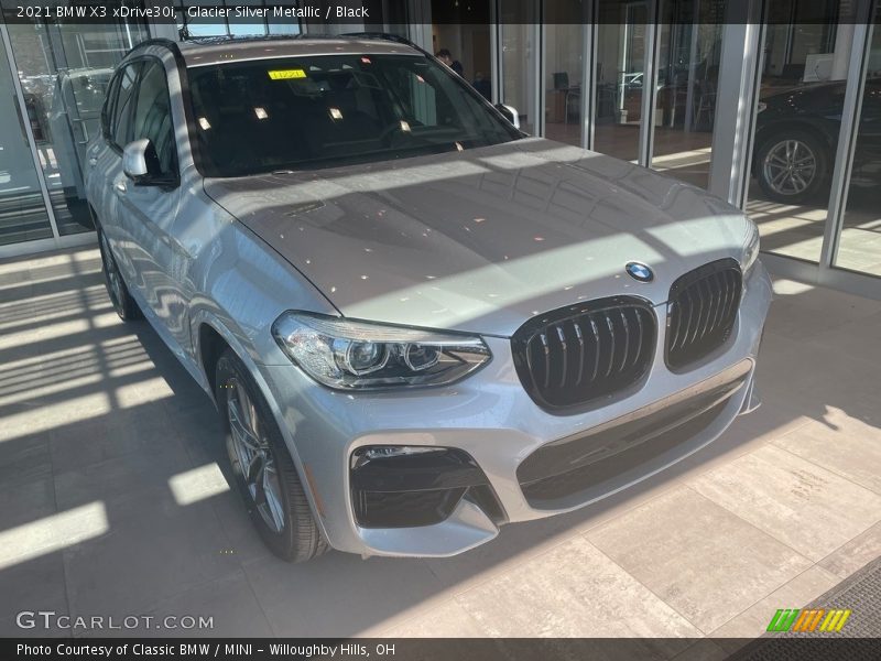 Glacier Silver Metallic / Black 2021 BMW X3 xDrive30i