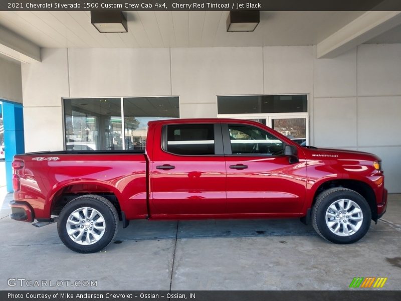 Cherry Red Tintcoat / Jet Black 2021 Chevrolet Silverado 1500 Custom Crew Cab 4x4