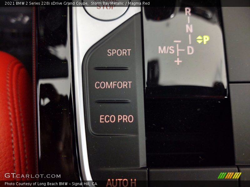 Storm Bay Metallic / Magma Red 2021 BMW 2 Series 228i sDrive Grand Coupe