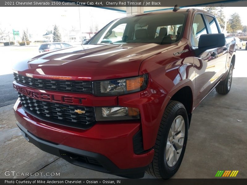 Cherry Red Tintcoat / Jet Black 2021 Chevrolet Silverado 1500 Custom Crew Cab 4x4