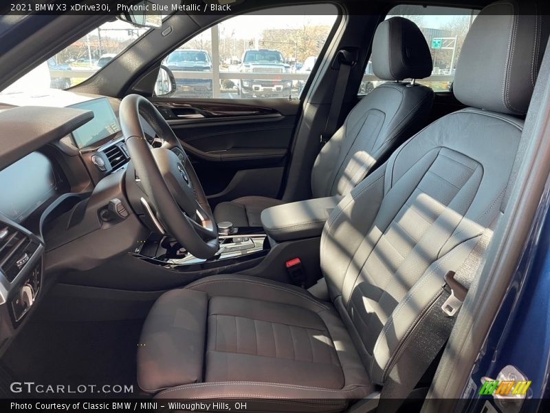Phytonic Blue Metallic / Black 2021 BMW X3 xDrive30i