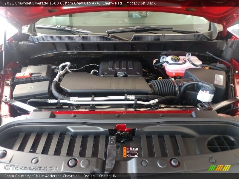 Cherry Red Tintcoat / Jet Black 2021 Chevrolet Silverado 1500 Custom Crew Cab 4x4