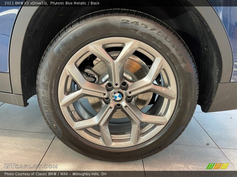 Phytonic Blue Metallic / Black 2021 BMW X3 xDrive30i