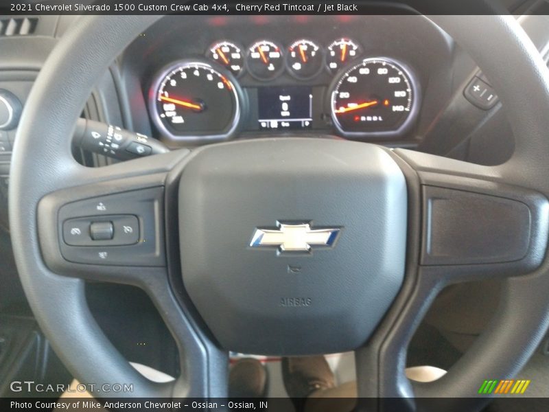 Cherry Red Tintcoat / Jet Black 2021 Chevrolet Silverado 1500 Custom Crew Cab 4x4
