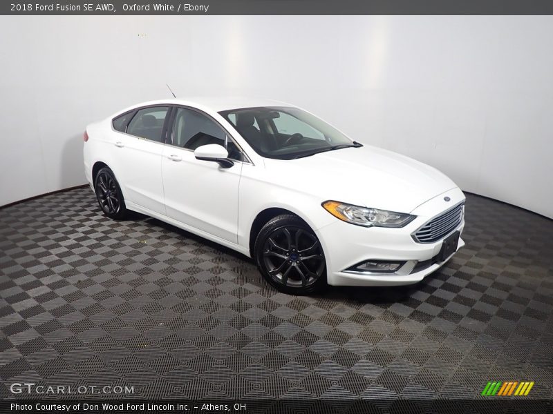 Oxford White / Ebony 2018 Ford Fusion SE AWD