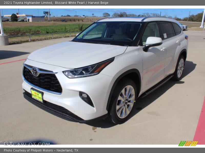 Blizzard White Pearl / Harvest Beige 2021 Toyota Highlander Limited