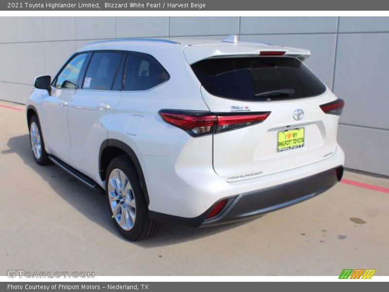 Blizzard White Pearl / Harvest Beige 2021 Toyota Highlander Limited