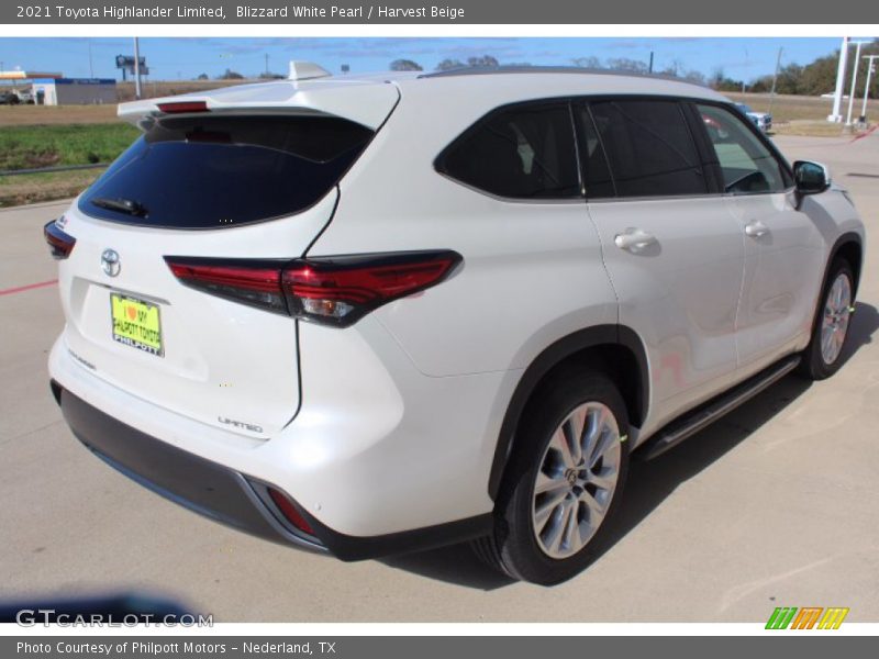 Blizzard White Pearl / Harvest Beige 2021 Toyota Highlander Limited