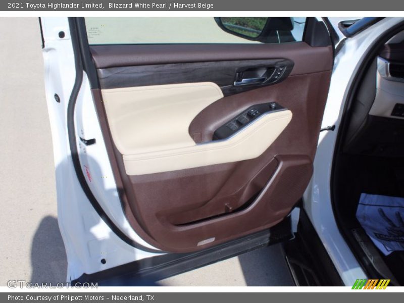 Blizzard White Pearl / Harvest Beige 2021 Toyota Highlander Limited