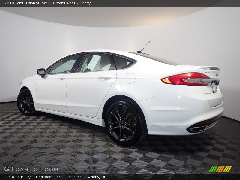 Oxford White / Ebony 2018 Ford Fusion SE AWD