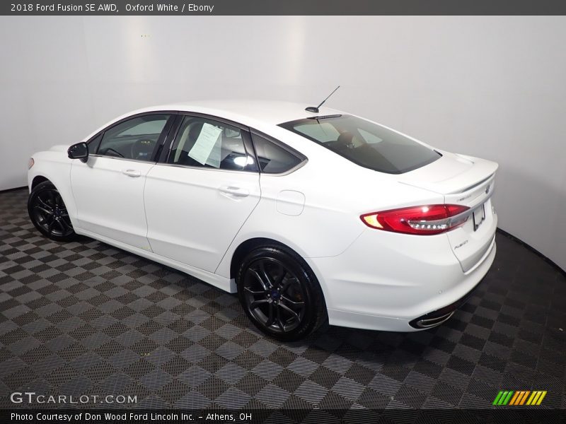 Oxford White / Ebony 2018 Ford Fusion SE AWD