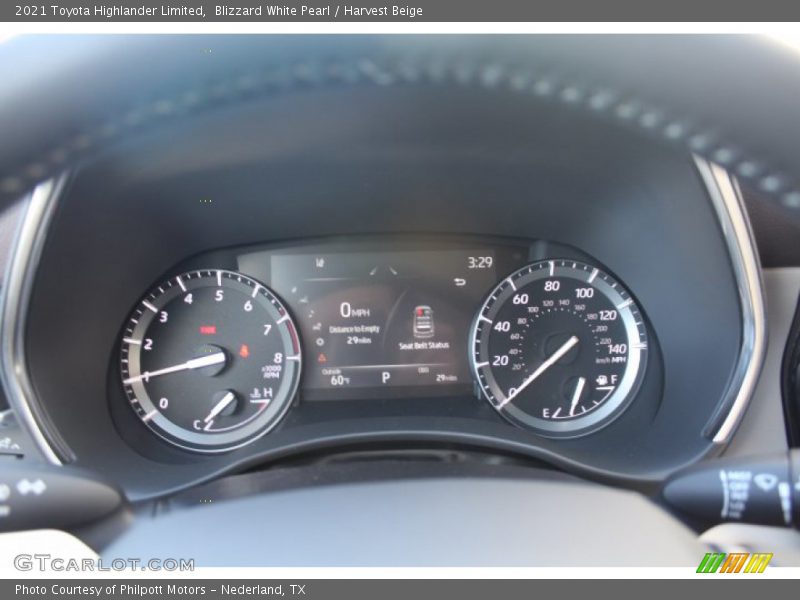Blizzard White Pearl / Harvest Beige 2021 Toyota Highlander Limited