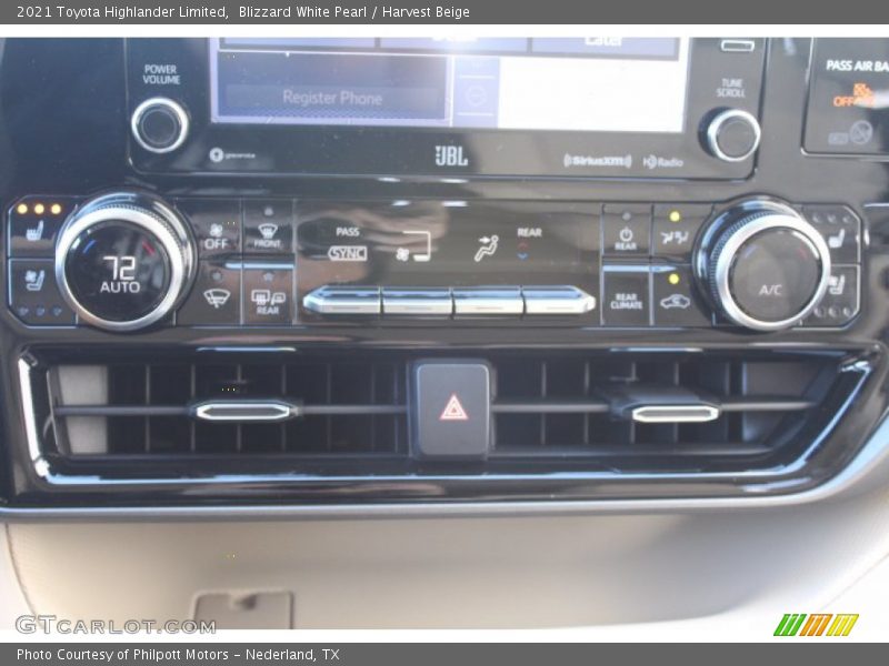 Blizzard White Pearl / Harvest Beige 2021 Toyota Highlander Limited