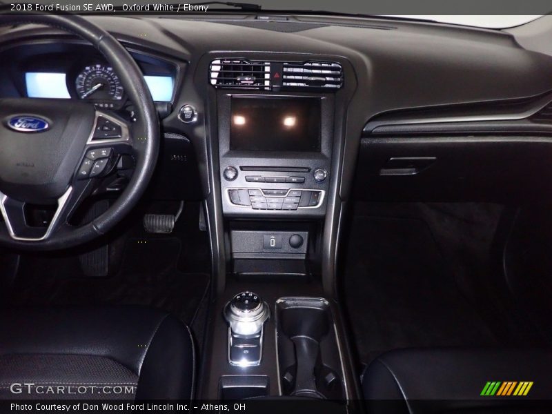 Oxford White / Ebony 2018 Ford Fusion SE AWD