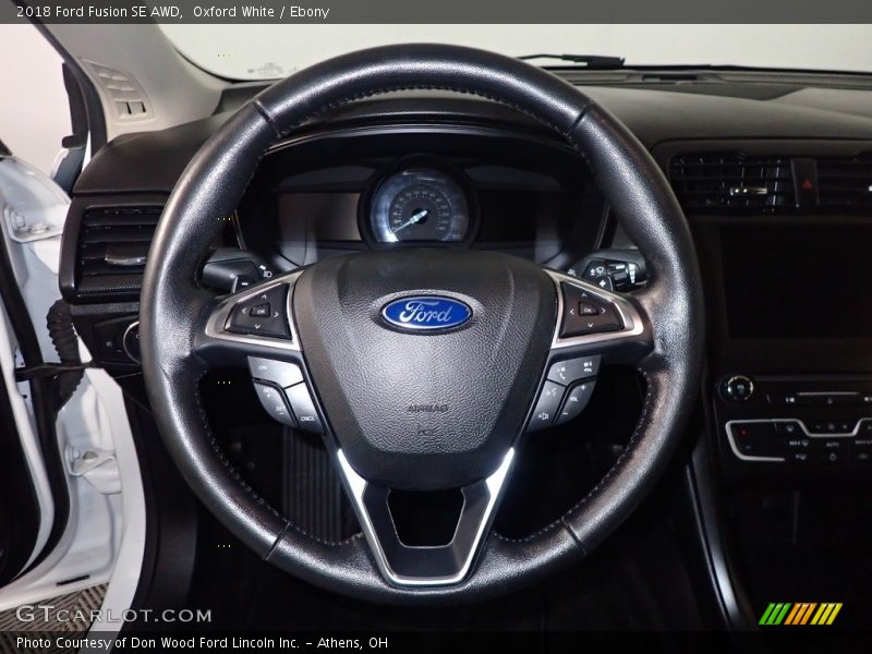 Oxford White / Ebony 2018 Ford Fusion SE AWD