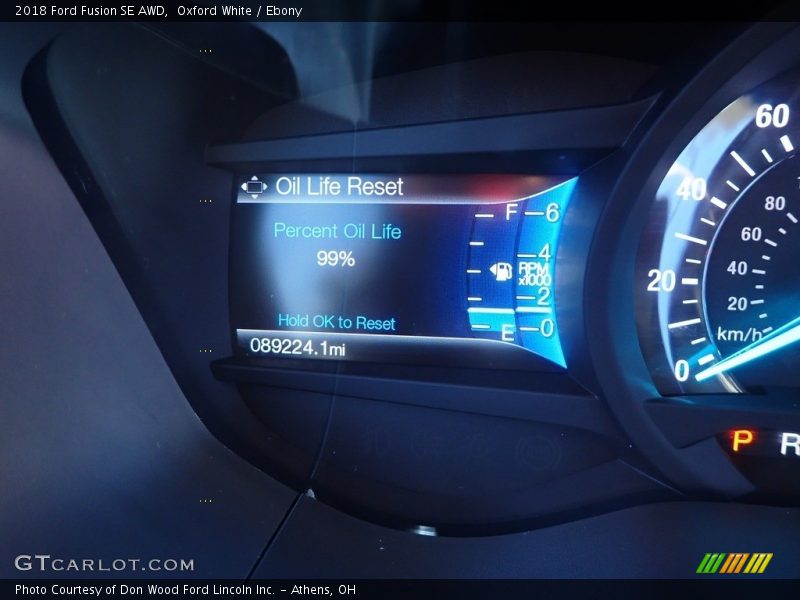 Oxford White / Ebony 2018 Ford Fusion SE AWD