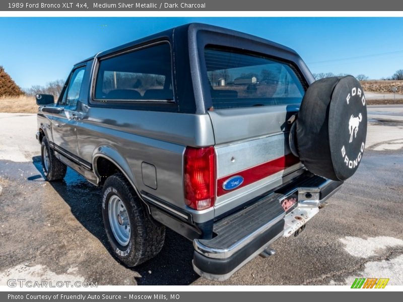 Medium Silver Metallic / Dark Charcoal 1989 Ford Bronco XLT 4x4