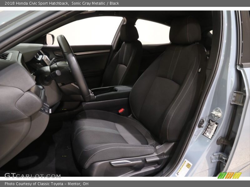 Sonic Gray Metallic / Black 2018 Honda Civic Sport Hatchback