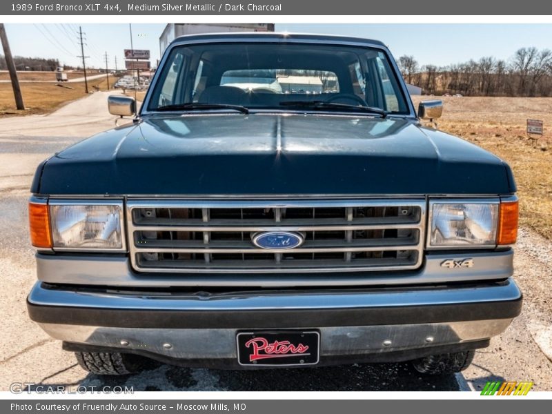 Medium Silver Metallic / Dark Charcoal 1989 Ford Bronco XLT 4x4