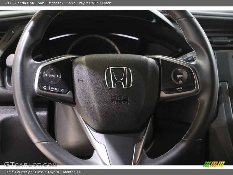 Sonic Gray Metallic / Black 2018 Honda Civic Sport Hatchback