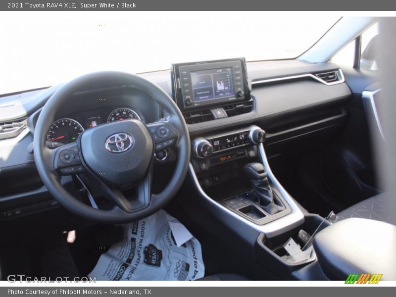 Super White / Black 2021 Toyota RAV4 XLE
