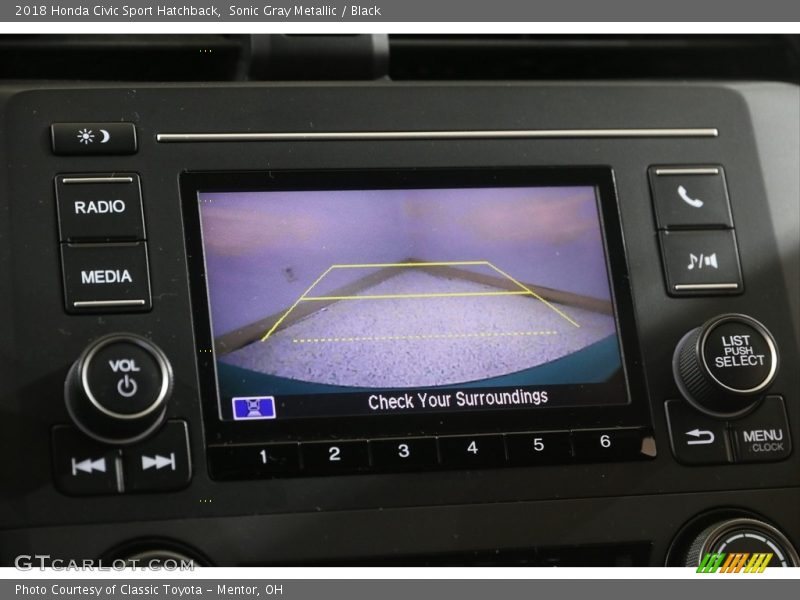 Sonic Gray Metallic / Black 2018 Honda Civic Sport Hatchback