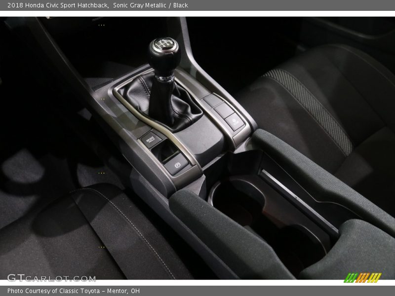 Sonic Gray Metallic / Black 2018 Honda Civic Sport Hatchback
