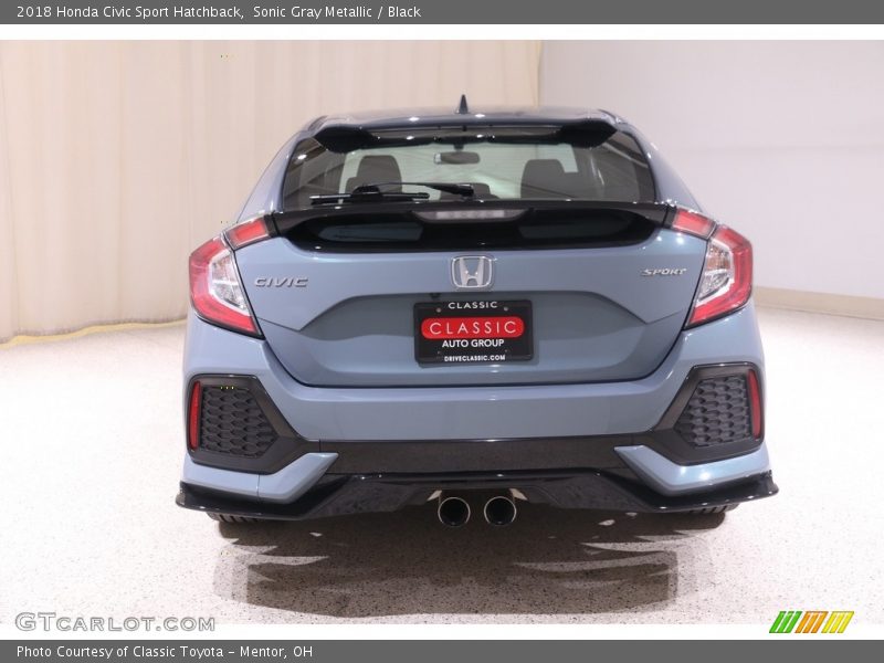 Sonic Gray Metallic / Black 2018 Honda Civic Sport Hatchback