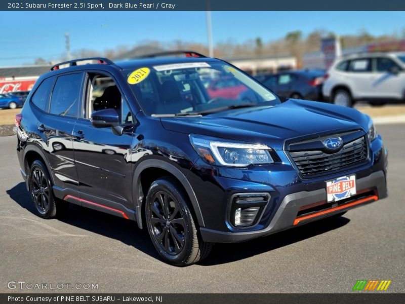 Dark Blue Pearl / Gray 2021 Subaru Forester 2.5i Sport