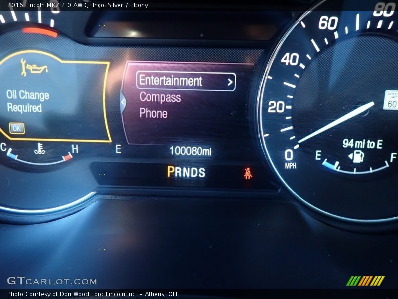 Ingot Silver / Ebony 2016 Lincoln MKZ 2.0 AWD