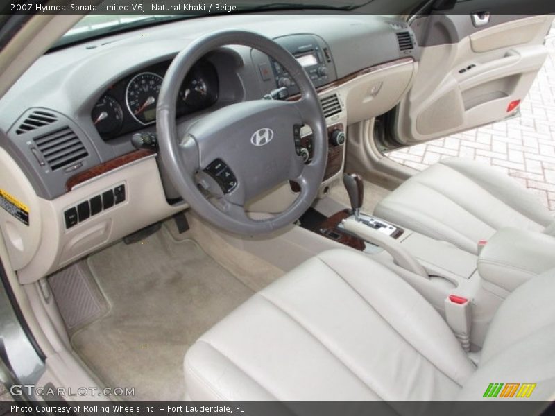 Natural Khaki / Beige 2007 Hyundai Sonata Limited V6