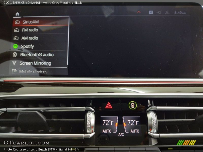Arctic Gray Metallic / Black 2021 BMW X5 sDrive40i