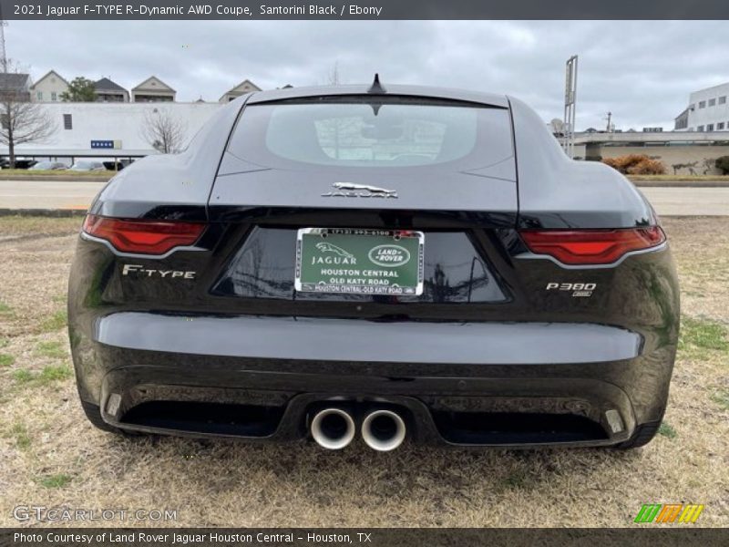 Exhaust of 2021 F-TYPE R-Dynamic AWD Coupe