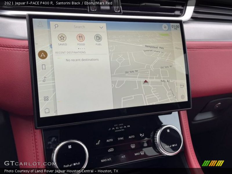 Navigation of 2021 F-PACE P400 R