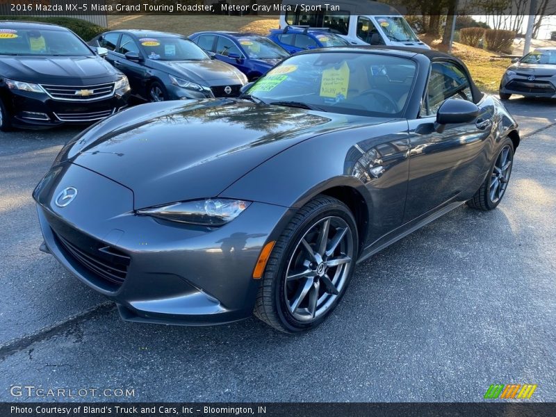 Meteor Gray Mica / Sport Tan 2016 Mazda MX-5 Miata Grand Touring Roadster