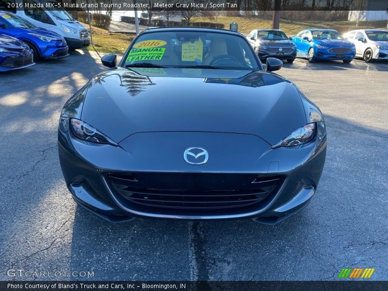 Meteor Gray Mica / Sport Tan 2016 Mazda MX-5 Miata Grand Touring Roadster