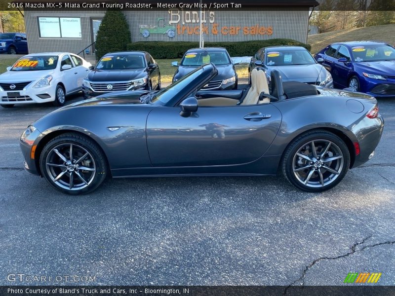 Meteor Gray Mica / Sport Tan 2016 Mazda MX-5 Miata Grand Touring Roadster