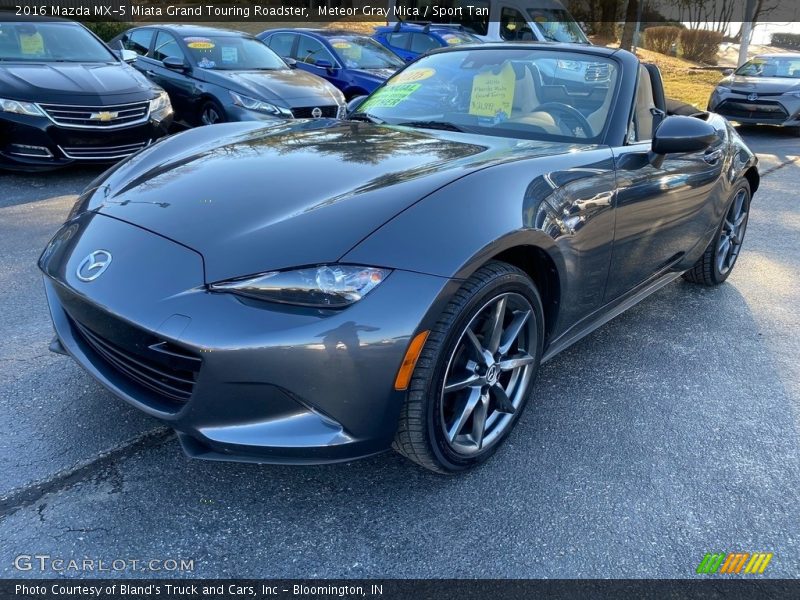 Meteor Gray Mica / Sport Tan 2016 Mazda MX-5 Miata Grand Touring Roadster