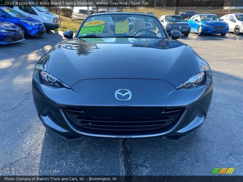 Meteor Gray Mica / Sport Tan 2016 Mazda MX-5 Miata Grand Touring Roadster