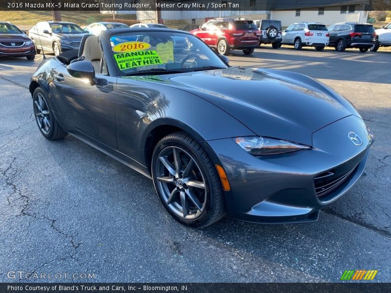 Meteor Gray Mica / Sport Tan 2016 Mazda MX-5 Miata Grand Touring Roadster