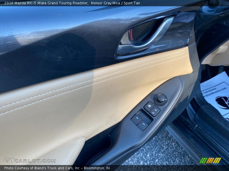 Meteor Gray Mica / Sport Tan 2016 Mazda MX-5 Miata Grand Touring Roadster