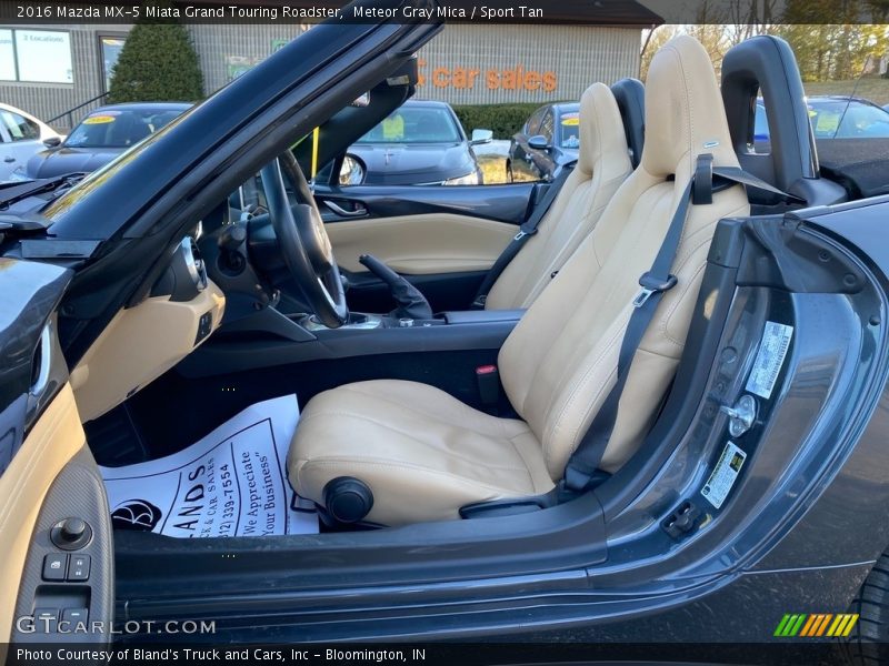 Meteor Gray Mica / Sport Tan 2016 Mazda MX-5 Miata Grand Touring Roadster