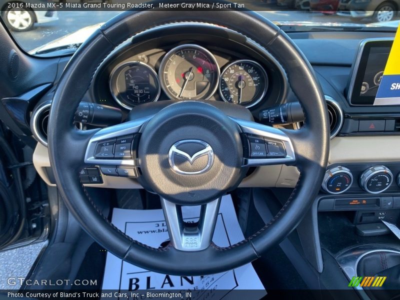 Meteor Gray Mica / Sport Tan 2016 Mazda MX-5 Miata Grand Touring Roadster