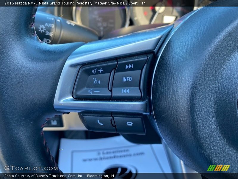 Meteor Gray Mica / Sport Tan 2016 Mazda MX-5 Miata Grand Touring Roadster