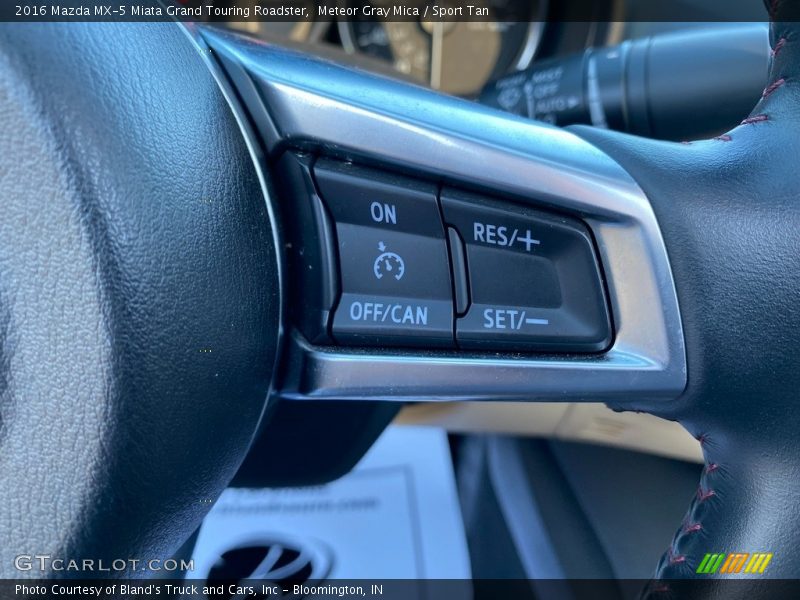 Meteor Gray Mica / Sport Tan 2016 Mazda MX-5 Miata Grand Touring Roadster